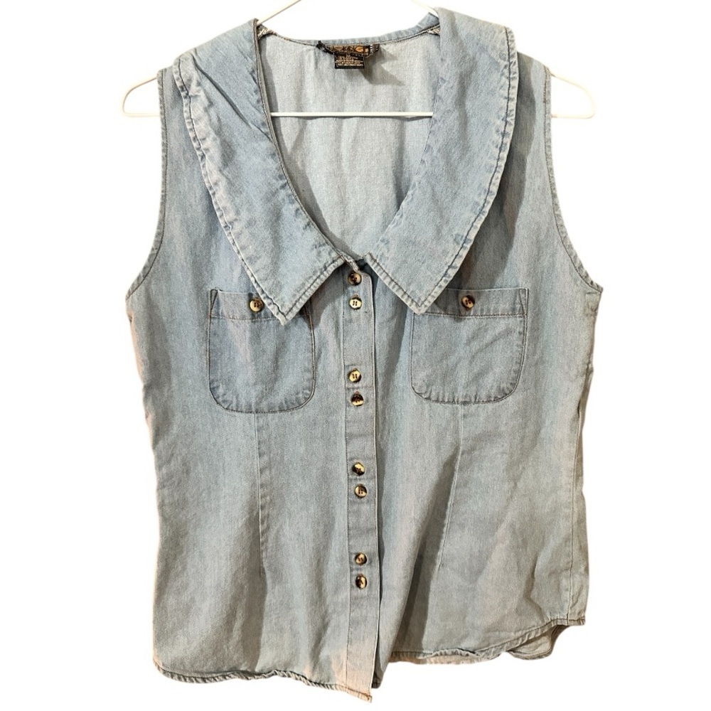 Vintage Sorrel International Denim 100% Cotton Button Top Size Medium